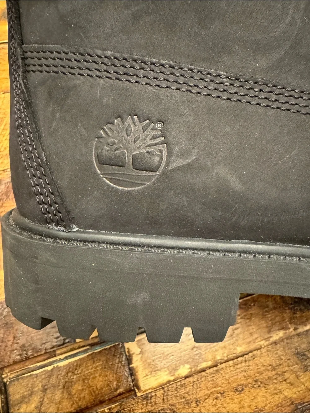 Timberland Premium 6-Inch Waterproof Boots Black Nubuck Kids Junior Size 6Y/7.5W